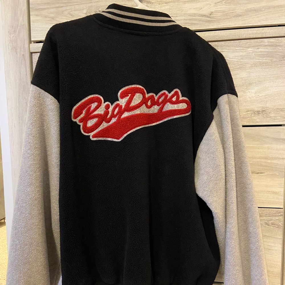 Big Dogs Men Fleece Football Jacket